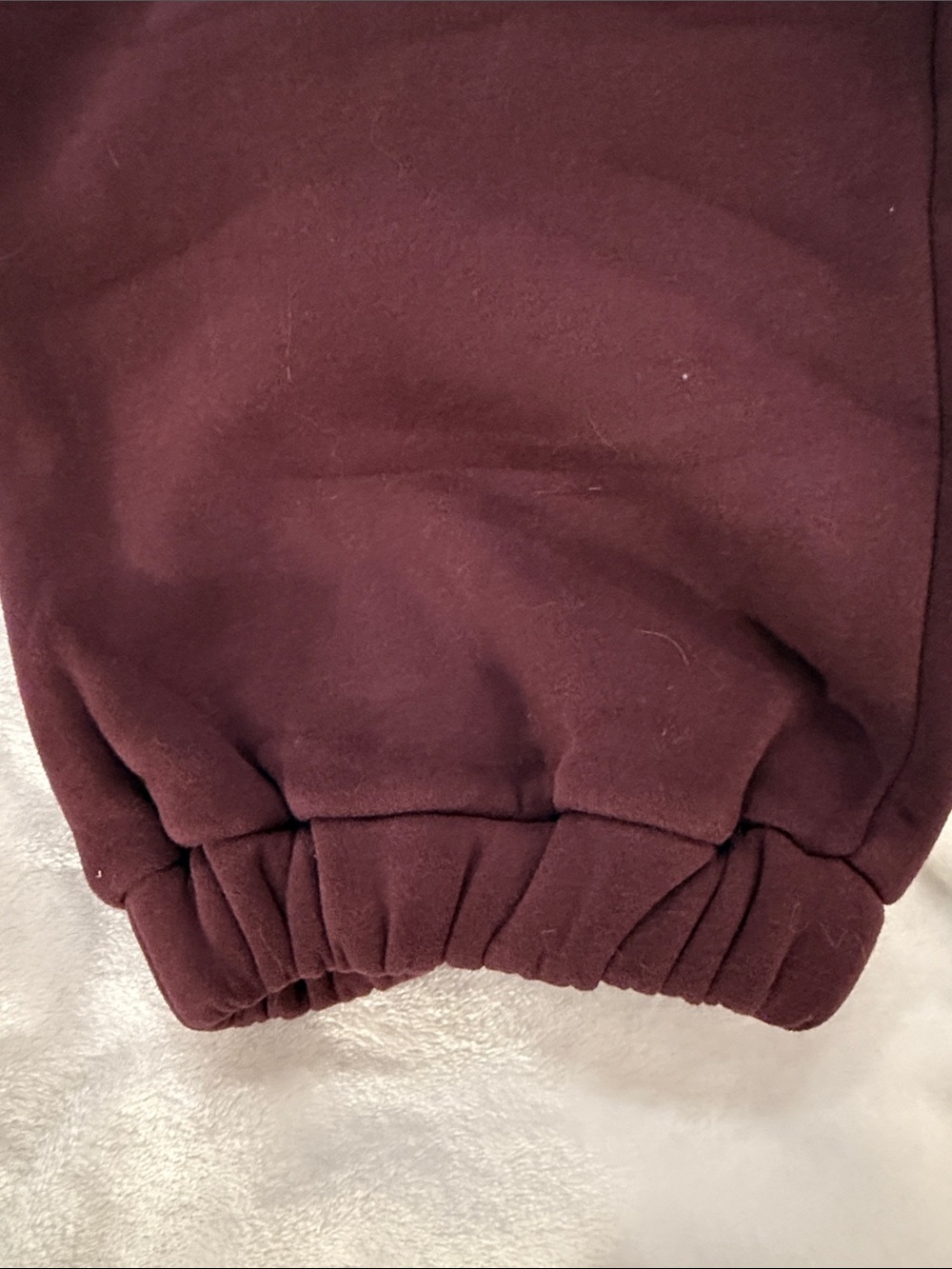 Never Worn! Comfrt Maroon Elastic Cuff Sweatpants - Picture 2 of 4
